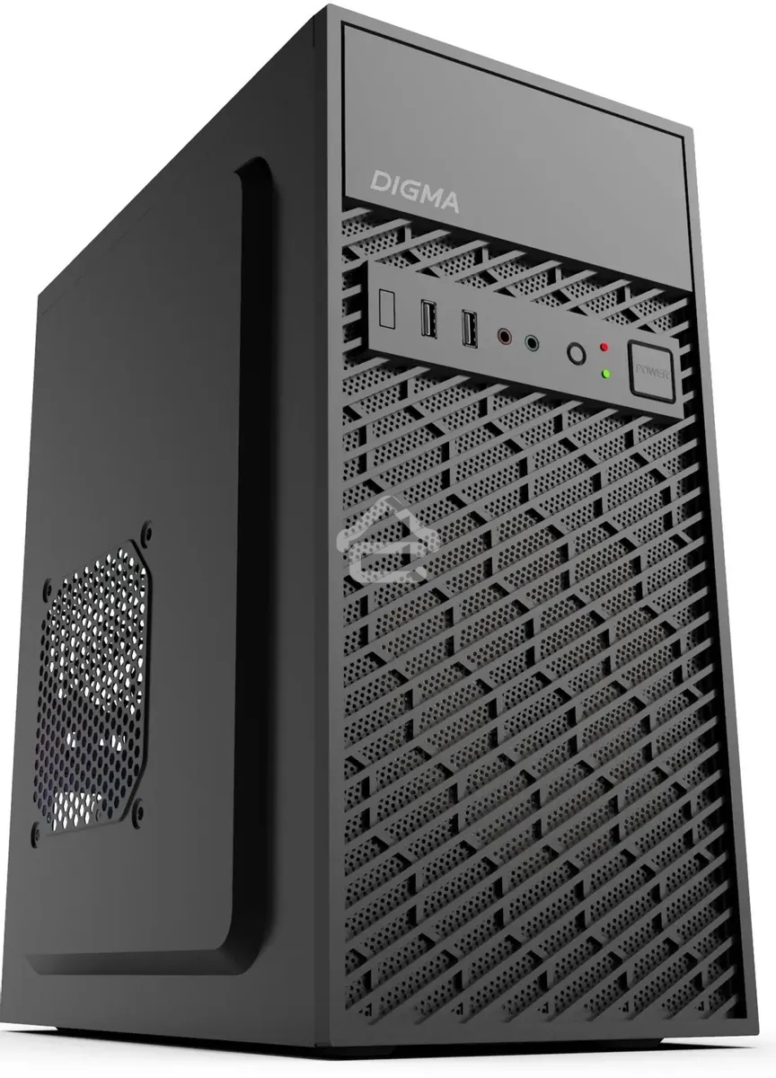 Компьютерный корпус Digma DCC-MN303 черный без БП mATX 1x80мм 2x120мм 1xUSB 2.0 1xUSB 3.0 audio