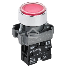 Кнопка LA167-BAF42 d=22мм 1р красная IEK