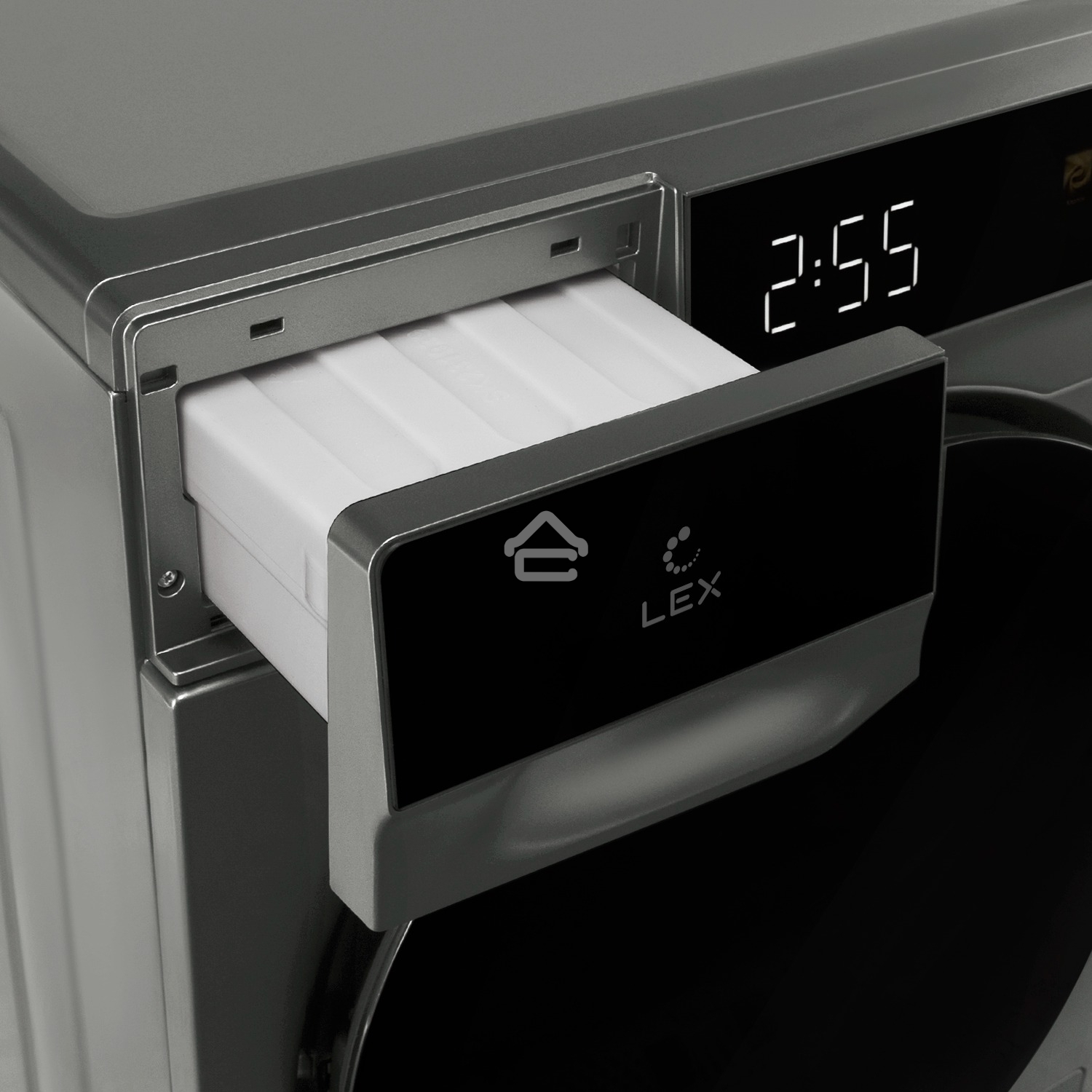 Сушильная машина LEX LDM12GrBlThD серый, 10 кг, сушка - конденсационная, программ - 16, 60 x 85 x 62 см