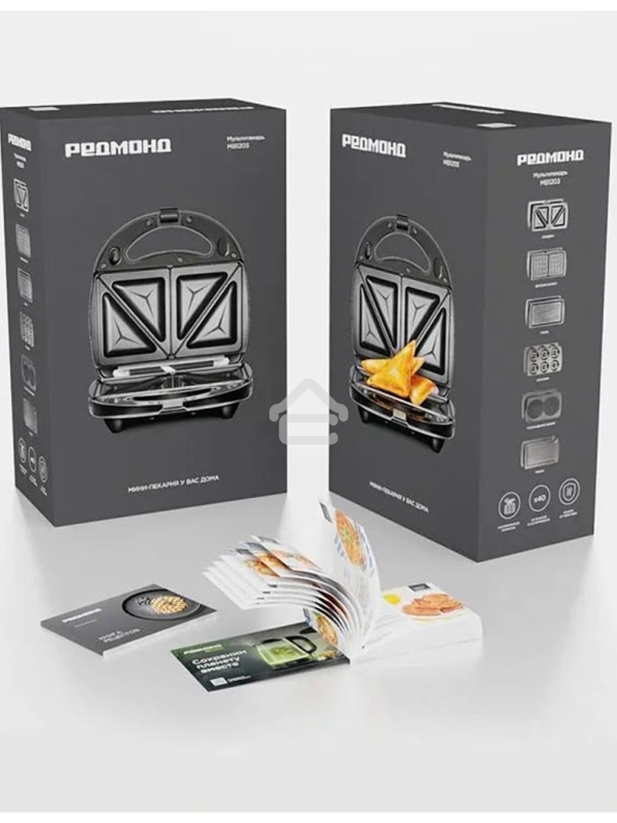 Мультипекарь Redmond MB-1203 черный, 700 Вт