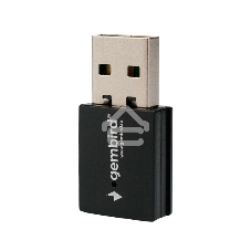 Сетевой адаптер Wi-Fi+Bluetooth Gembird WNP-UA-018 двухдиапазонный мини, 600 Мбит, USB, 802.11b/a/g/n/ac