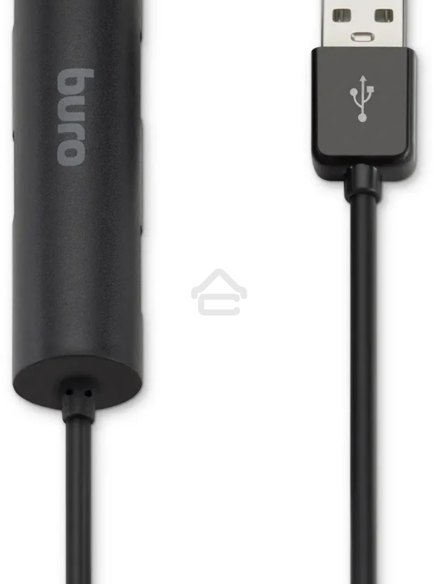 Разветвитель USB 2.0 Buro BU-HUB4-0.5R-U2.0 4порт. черный