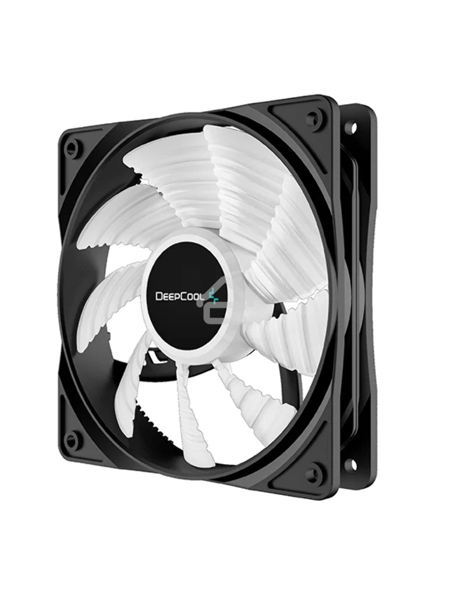 Вентилятор DEEPCOOL RF120W DP-FLED-RF120-WH черный 120мм 1300rpm 22db 4-pin