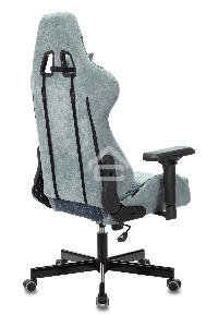 Кресло игровое Бюрократ VIKING 7 KNIGHT BL FABRIC синий текстиль/эко.кожа крестовина металл/пластик