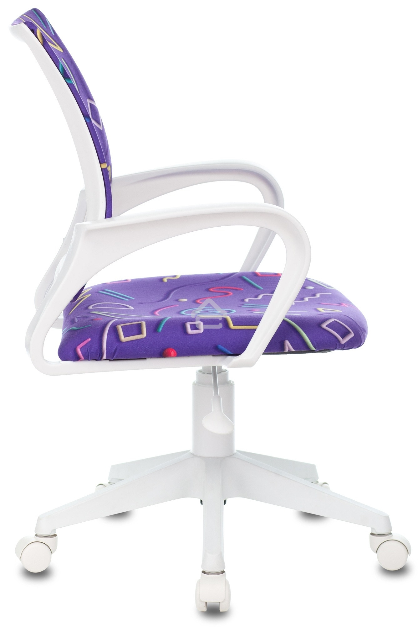 Кресло детское Бюрократ KD-W4 фиолетовый Sticks 08 крестовина пластик белый, пластик белый