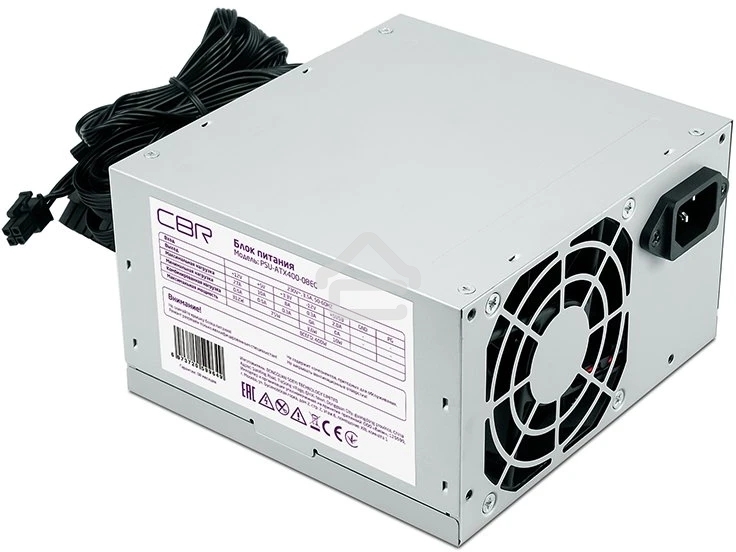Блок питания CBR PSU-ATX400-08EC, 400Вт, 80мм, черный