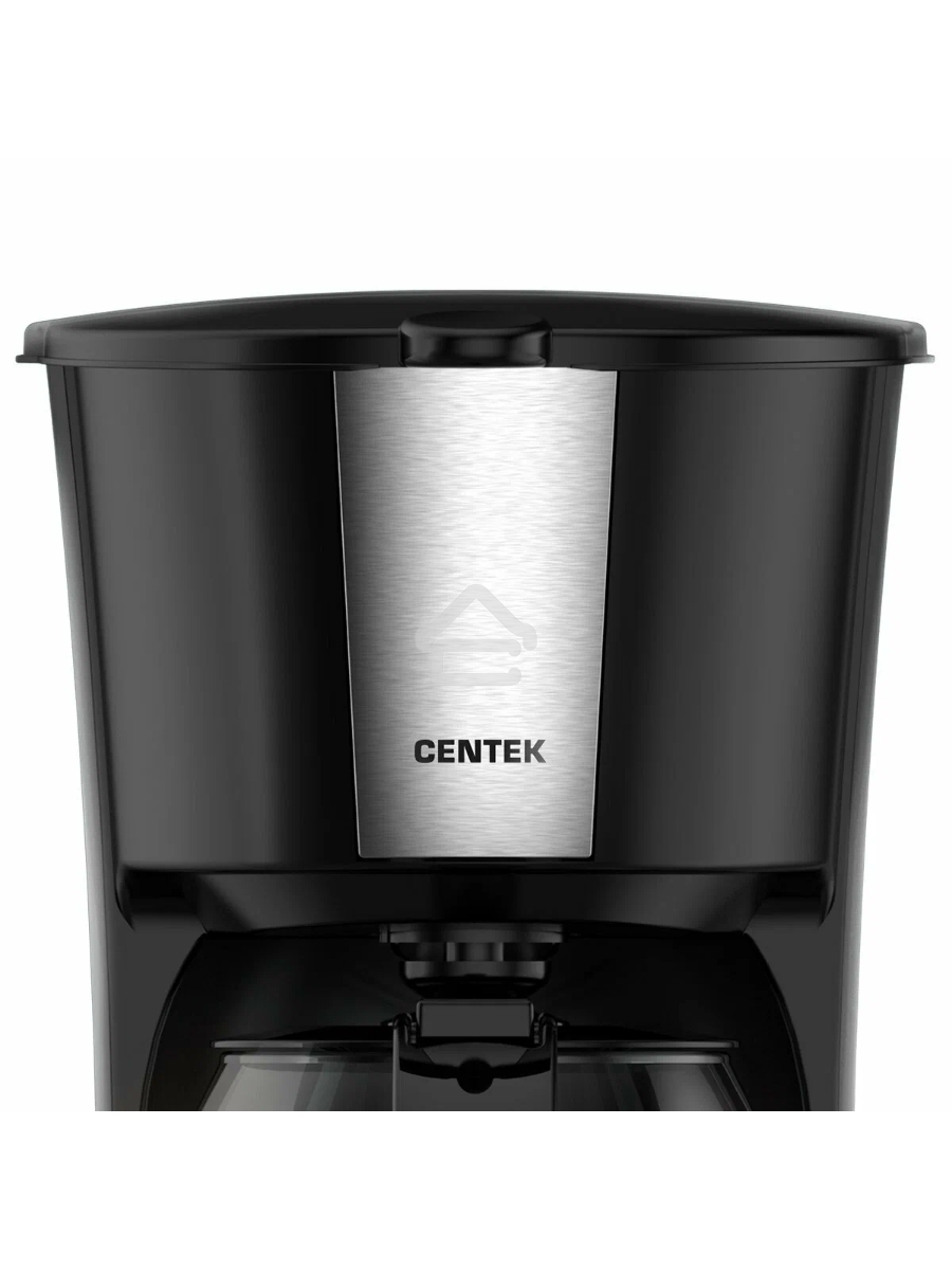 Кофеварка капельная Centek CT-1149 черный/сталь, исп. кофе - молотый, 1.2 л, 980 Вт.