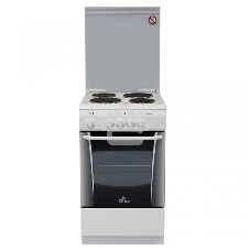 Плита электрическая De Luxe 506004.04 Э белый, конфорок 4 шт, духовка 54 л, 50 см x 85 см x 60 см