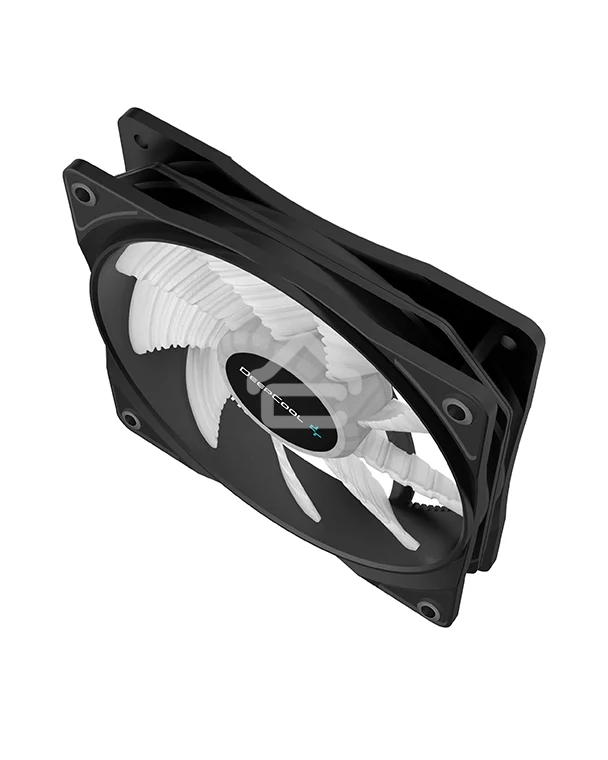Вентилятор для корпуса DEEPCOOL RF120W DP-FLED-RF120-WH черный 120мм 1300rpm 22db 4-pin
