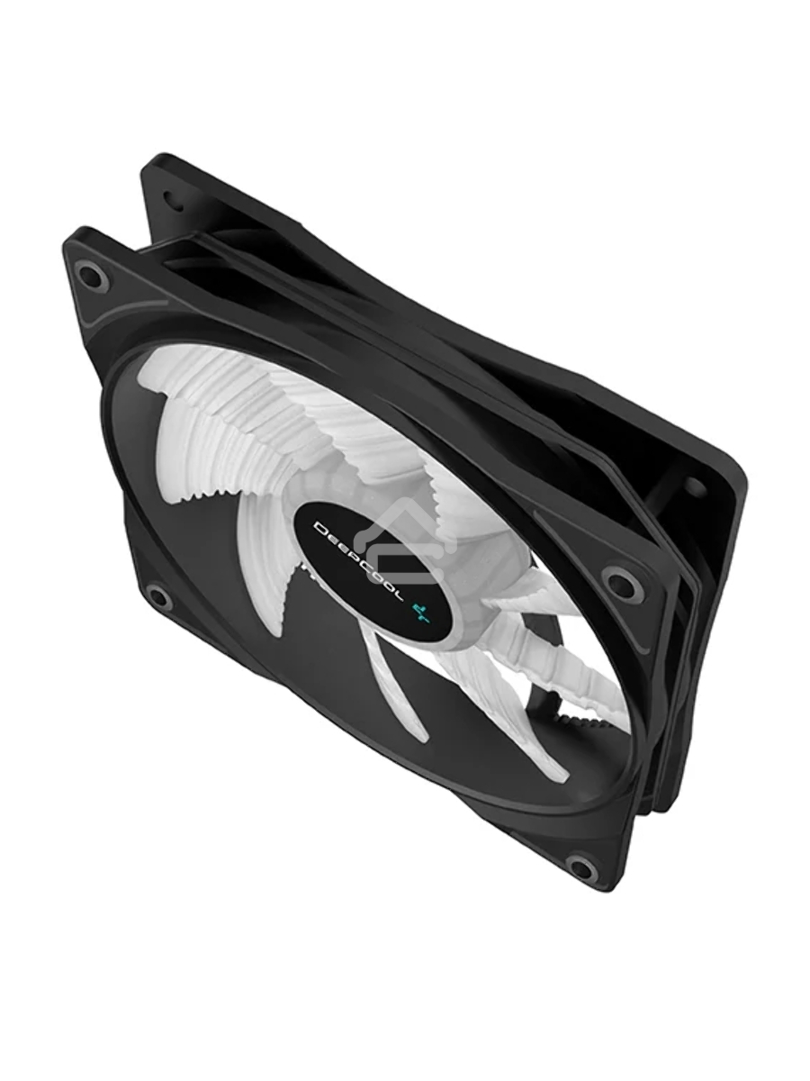 Вентилятор DEEPCOOL RF120W DP-FLED-RF120-WH черный 120мм 1300rpm 22db 4-pin