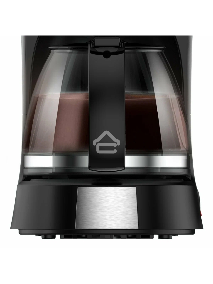 Кофеварка капельная Centek CT-1149 черный/сталь, исп. кофе - молотый, 1.2 л, 980 Вт.
