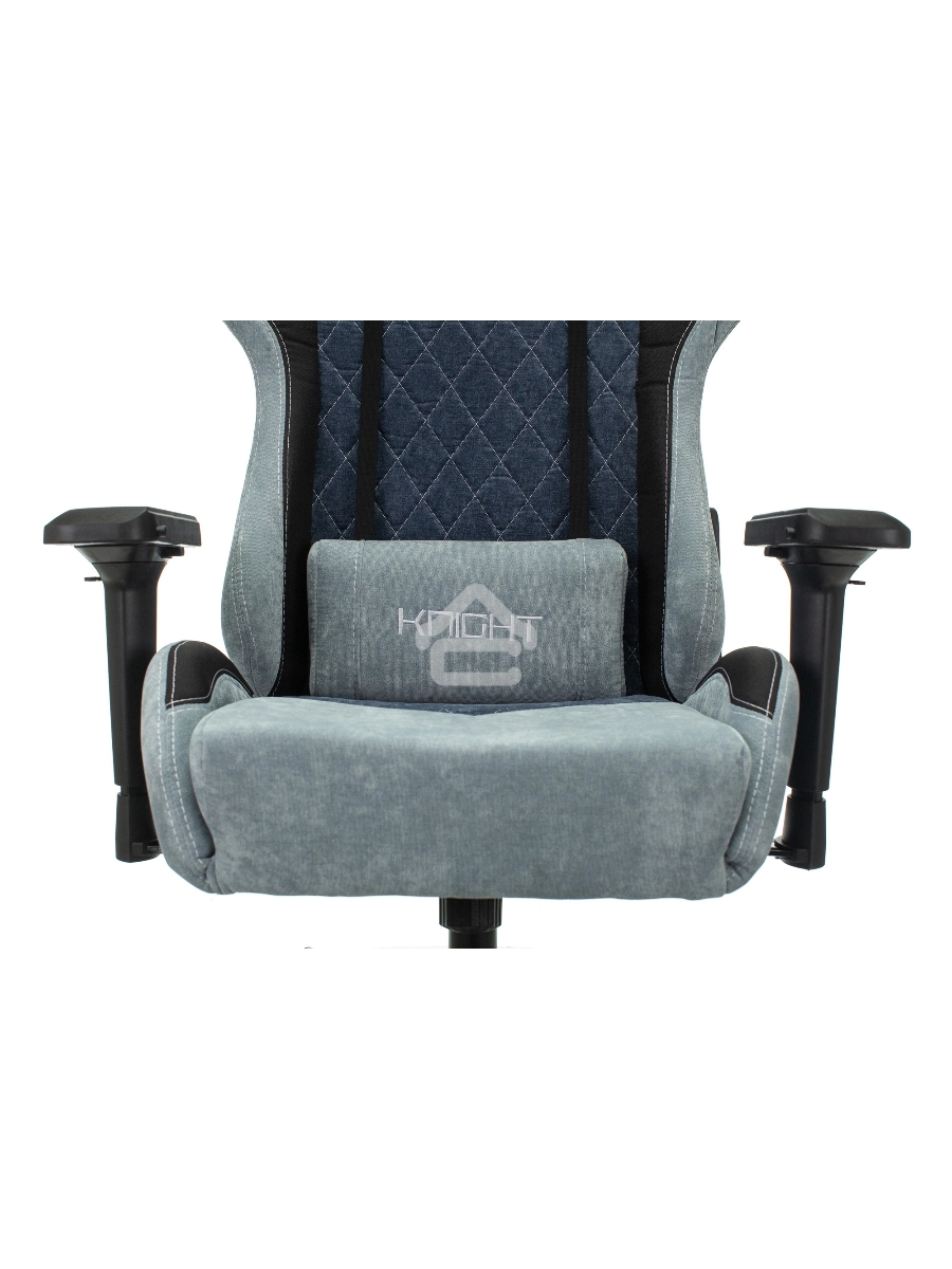 Кресло игровое Бюрократ VIKING 7 KNIGHT BL FABRIC синий текстиль/эко.кожа крестовина металл/пластик