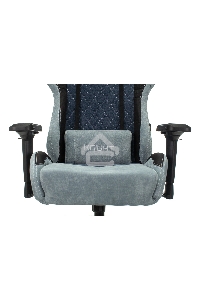 Кресло игровое Бюрократ VIKING 7 KNIGHT BL FABRIC синий текстиль/эко.кожа крестовина металл/пластик