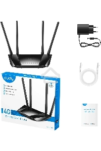 Роутер беспроводной Cudy LT400 N300 10/100BASE-TX/4G cat.4 черный