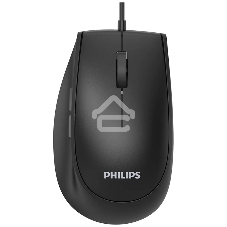 Мышь проводная Philips SPK7327 черный, 1600 dpi, USB, кнопки - 5