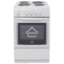 Плита электрическая De Luxe 506004.04 Э белый, конфорок 4 шт, духовка 54 л, 50 см x 85 см x 60 см