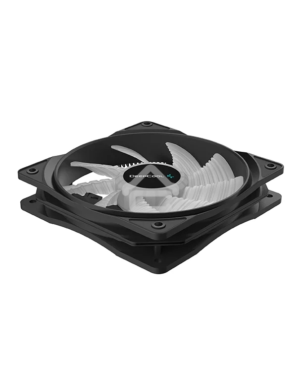 Вентилятор для корпуса DEEPCOOL RF120W DP-FLED-RF120-WH черный 120мм 1300rpm 22db 4-pin