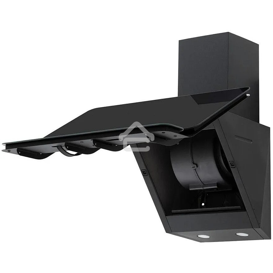 Вытяжка наклонная KRONA Saturn 600 DN Black 4S черный, 59.5 см, 950 куб. м/ч, 68 дБ