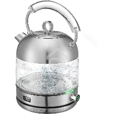 Чайник электрический Kitfort КТ-6172 1.7л. 2200Вт нержавеющая сталь корпус: стекло/металл