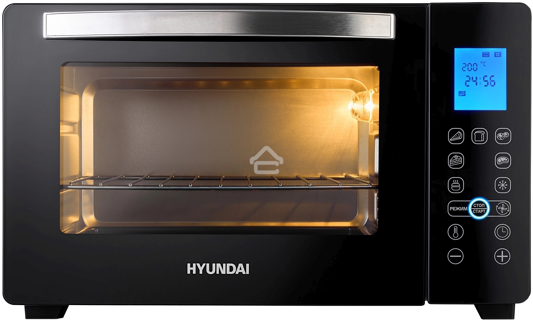 Мини-печь Hyundai MIO-HY096 28л. 1600Вт черный