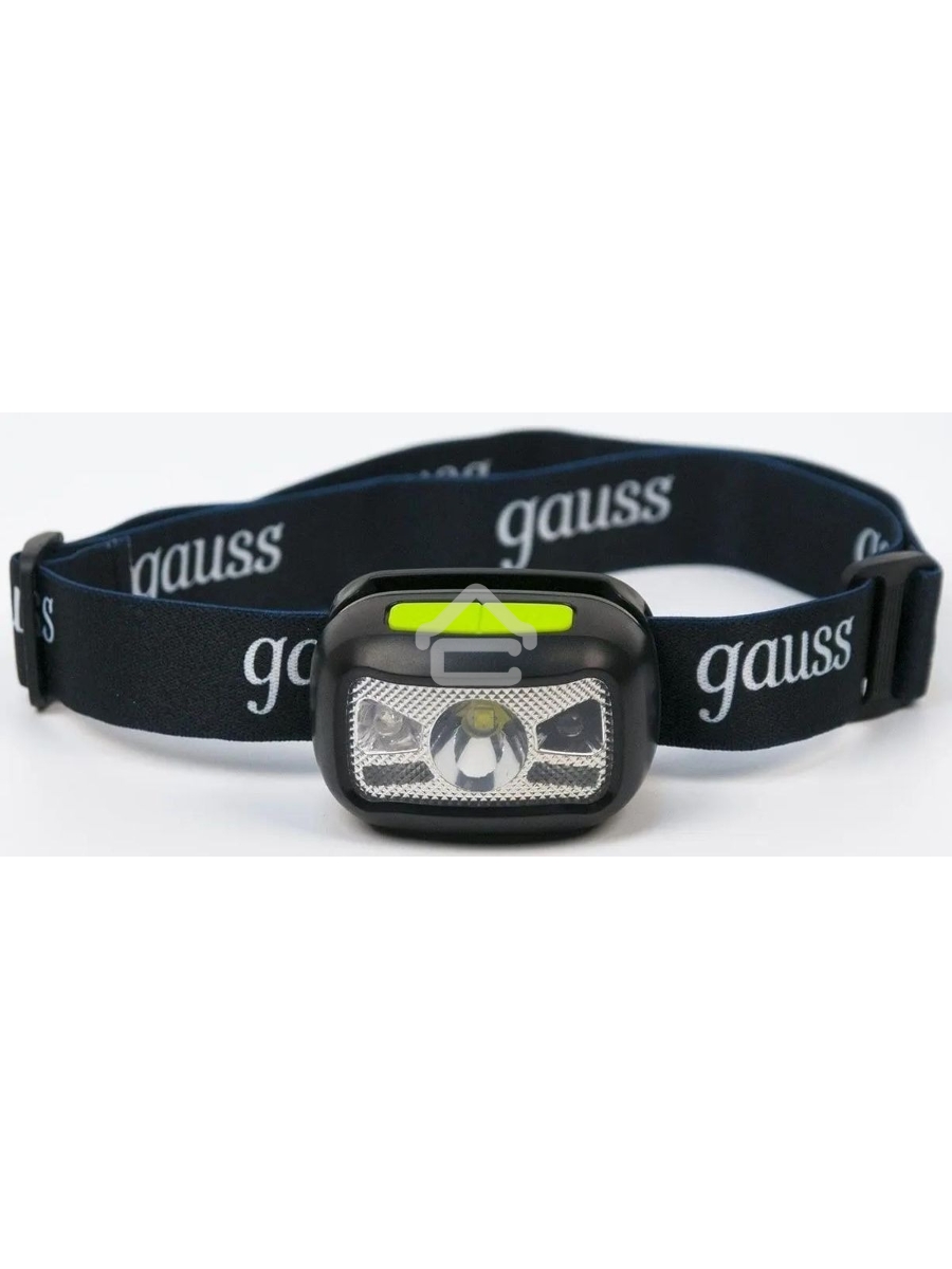 Фонарь налобный GAUSS GFL402 3W 220lm Li-ion 1200mAh LED