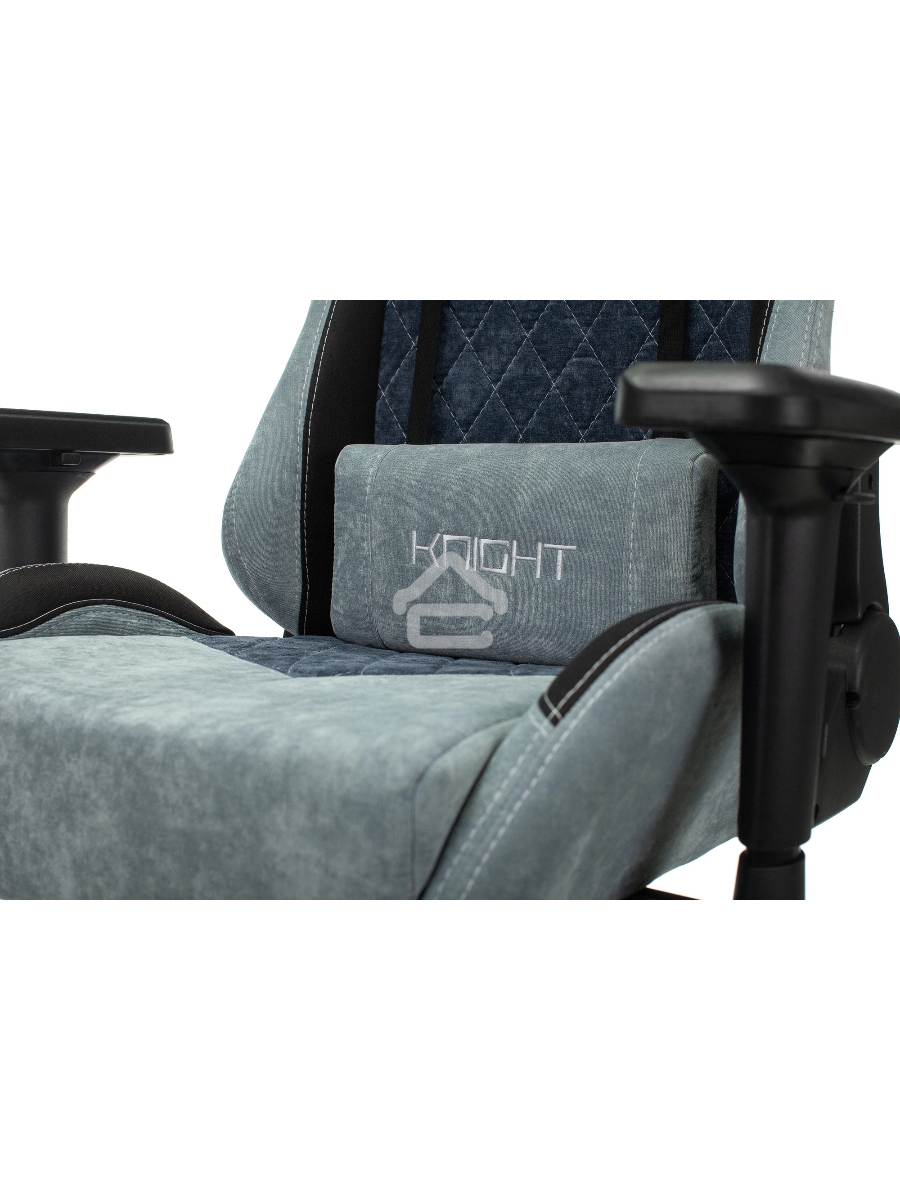 Кресло игровое Бюрократ VIKING 7 KNIGHT BL FABRIC синий текстиль/эко.кожа крестовина металл/пластик