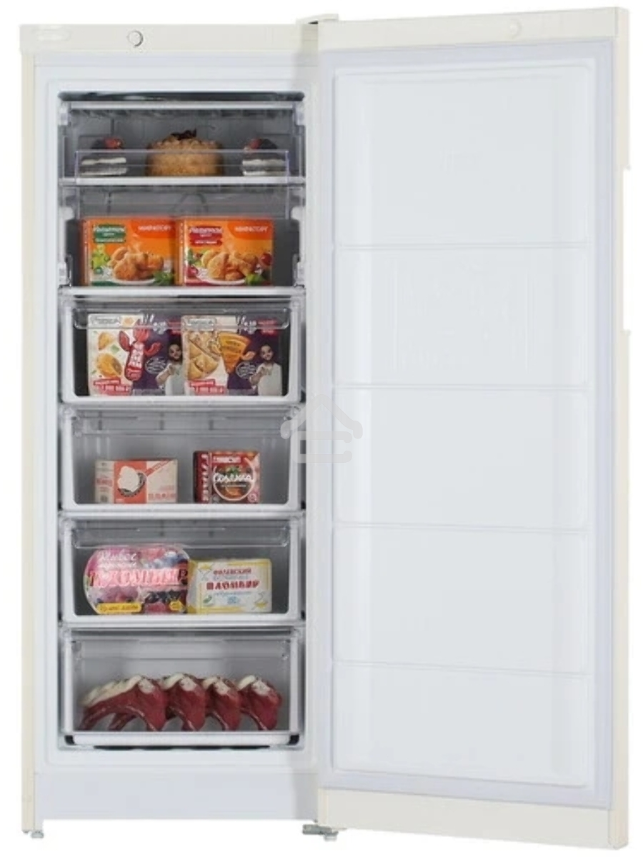Морозильная камера Indesit DSZ 4150 E, бежевый, 204л, 6 ящиков