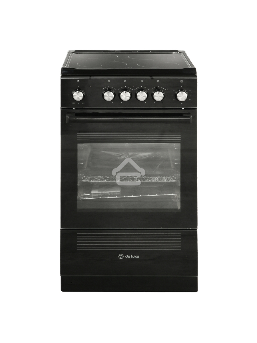 Плита электрическая De Luxe 506004.13ЭС-001 черный, конфорок 4 шт, духовка 60 л, 50 см x 87 см x 60 см