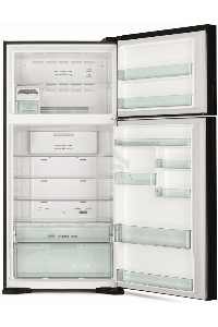 Холодильник Hitachi R-VG660PUC7-1 GGR серый стекло двухкамерный 405/145л морозилка сверху No Frost