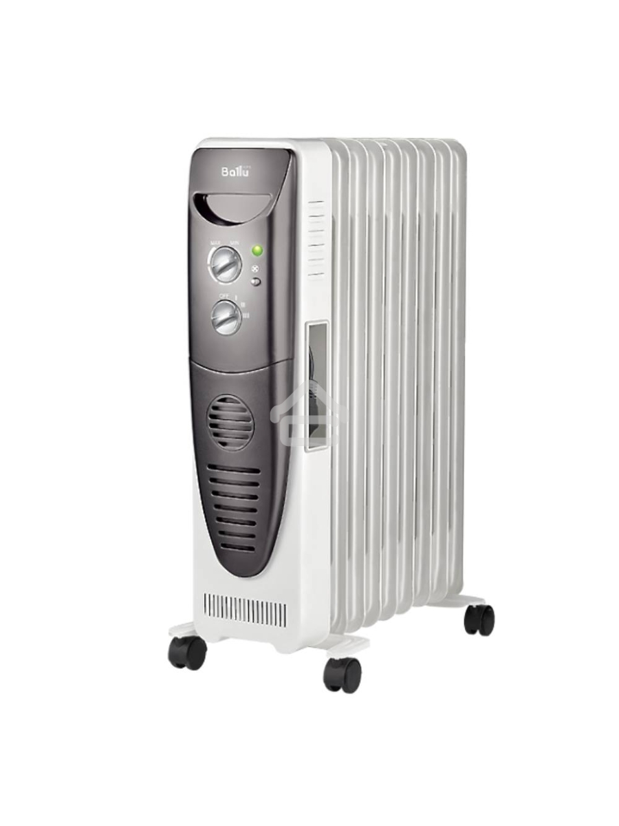 Масляный обогреватель Ballu Turbo BOH/TB- 09FH 2000 (9 секций) белый, 2000 Вт, 28 м2, термостат