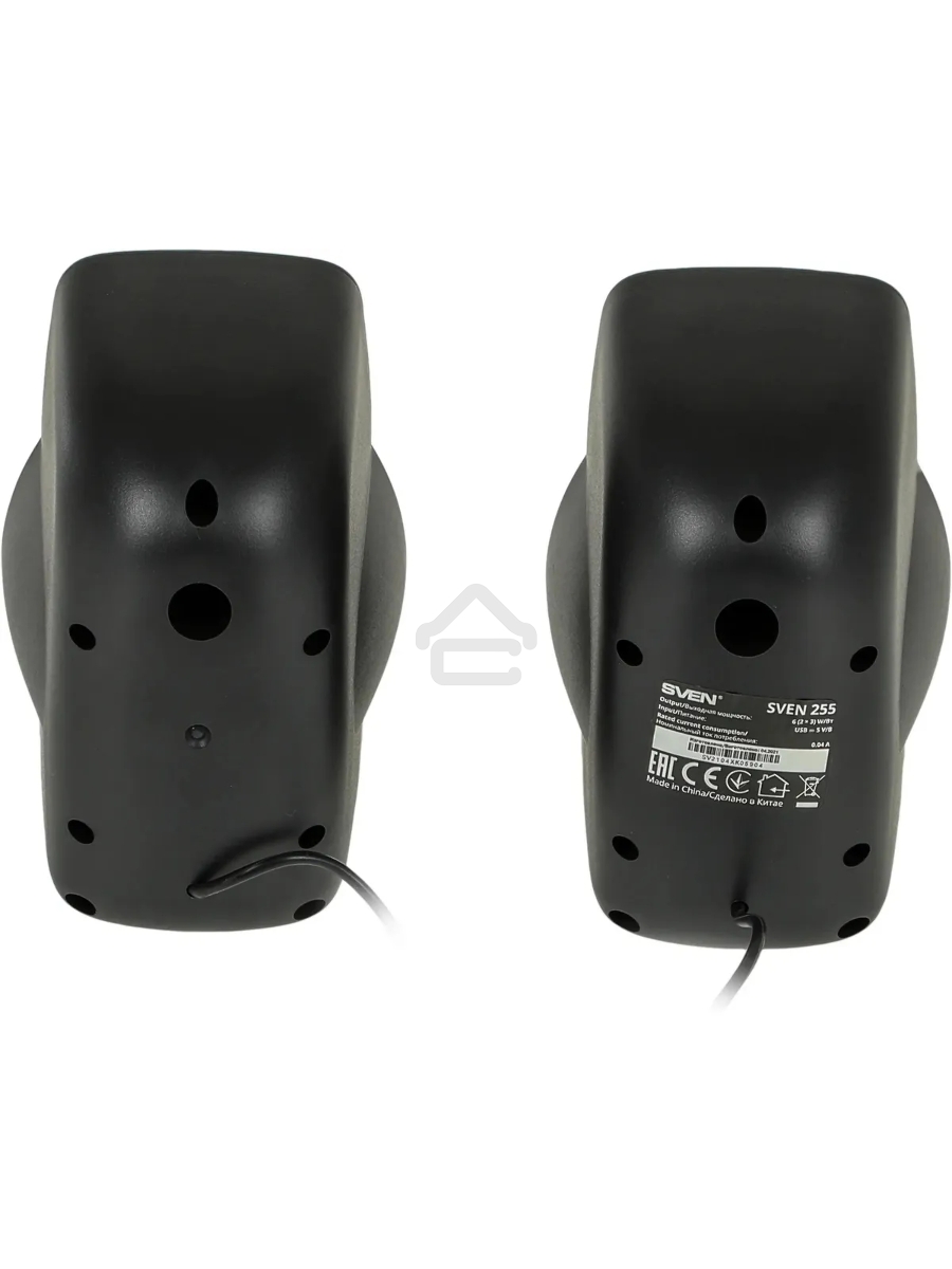 Колонки чёрные Sven 255 (2x3W, RGB подсветка, USB)