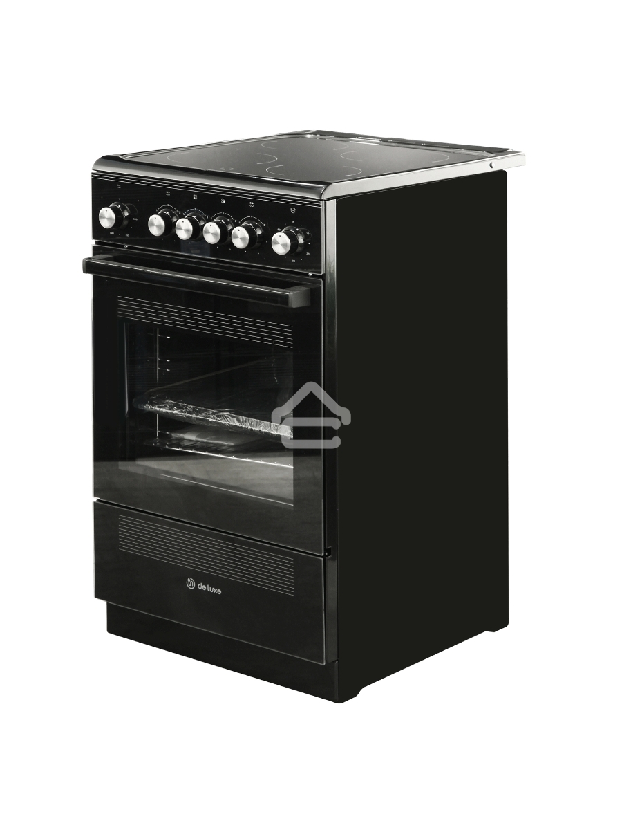 Плита электрическая De Luxe 506004.13ЭС-001 черный, конфорок 4 шт, духовка 60 л, 50 см x 87 см x 60 см