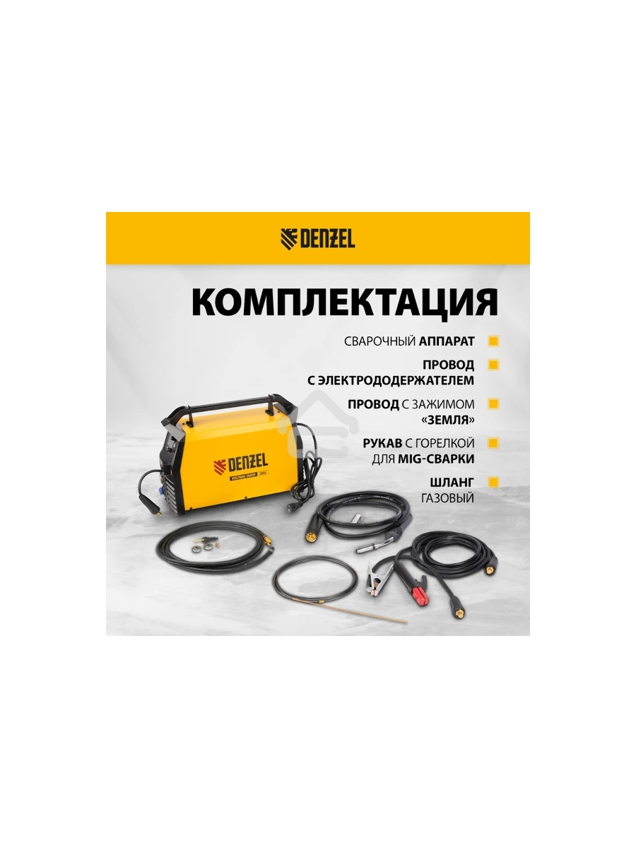 Аппарат инвертор. полуавтомат. сварки MultiMIG-200DP Synergy Double Pulse, 200 А, ПВ 80% Denzel