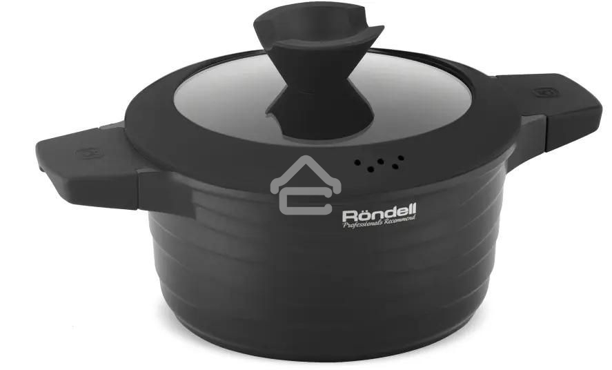 Кастрюля Rondell Walzer RDA-766, 4.7л, 24см, с крышкой, черный