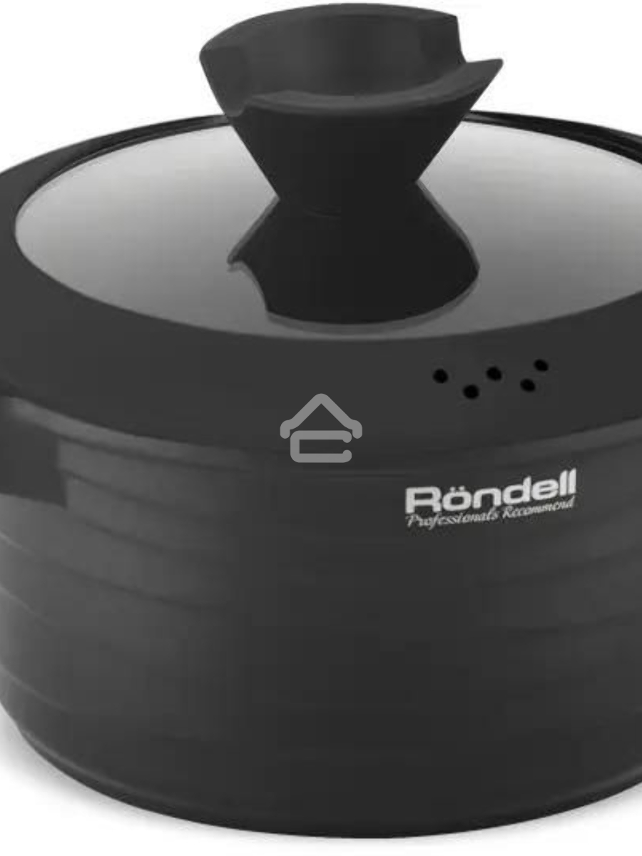 Кастрюля Rondell Walzer RDA-766, 4.7л, 24см, с крышкой, черный
