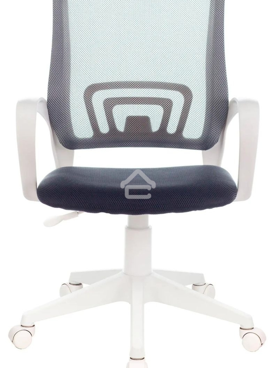 Кресло компьютерное Бюрократ CH-W695NLT TW-04 TW-12 темно-серый, сетка/ткань, крестовина пластик, пластик белый