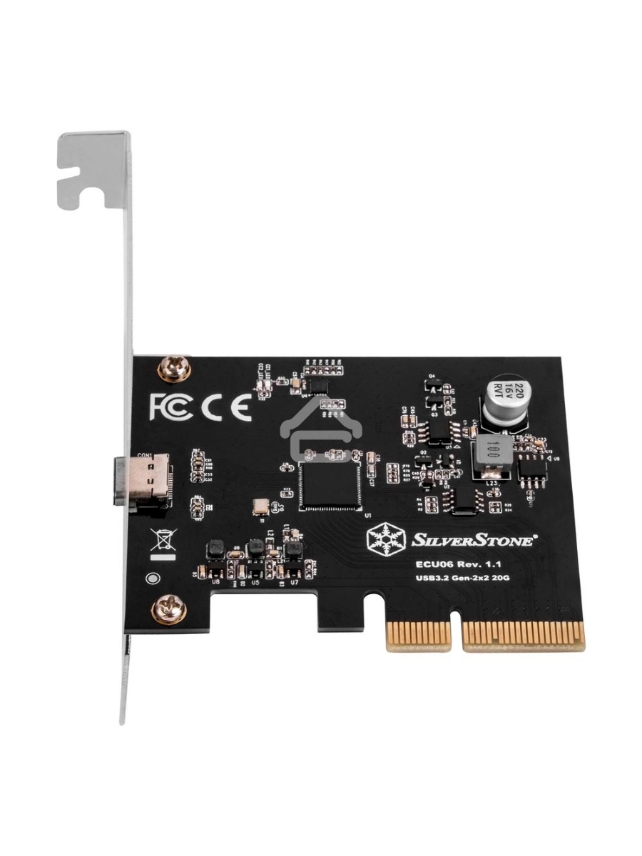 Контроллер Silverstone G56ECU060000010 SuperSpeed USB 20Gbps / USB-C 3.2 Gen 2x2 PCIe expansion card