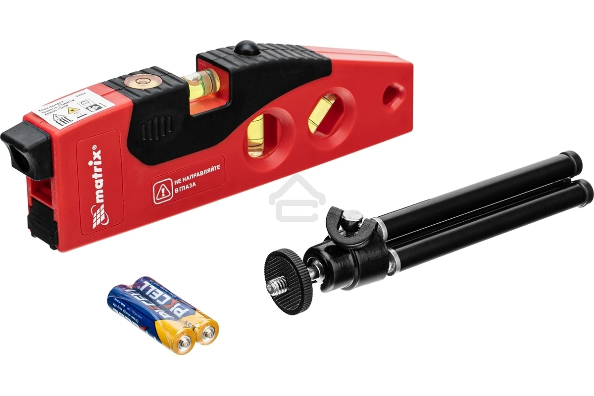 Уровень лазерный Matrix, 180 мм, 220 мм штатив, 4 глазка