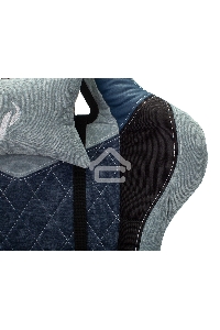 Кресло игровое Бюрократ VIKING 7 KNIGHT BL FABRIC синий текстиль/эко.кожа крестовина металл/пластик