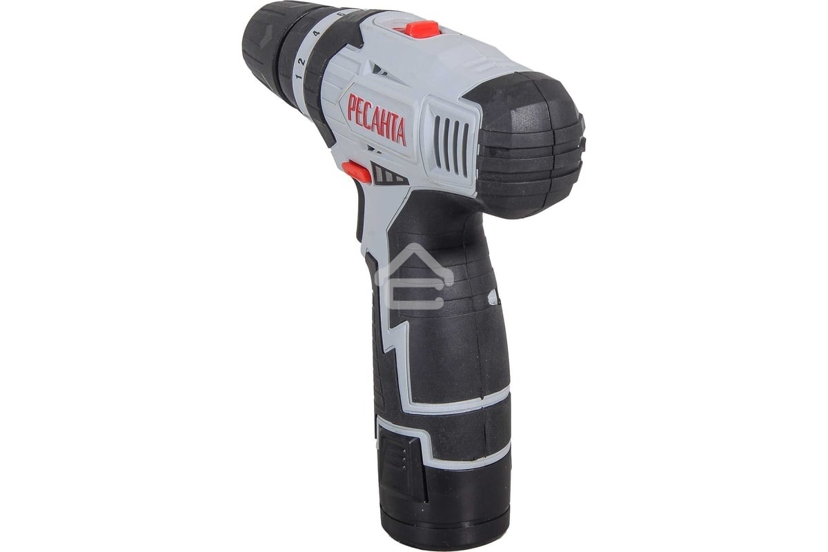 Дрель-шуруповерт аккумуляторная Ресанта ДА-12-2Л 75/14/1, Аккумуляторная, 12В