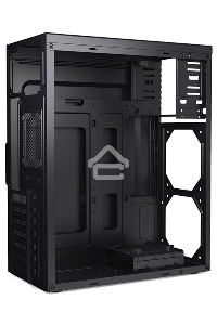 Компьютерный корпус CBR PCC-ATX-J02-450W ATX Miditower J02, c БП PSU-ATX450-12EC, 2*USB 2.0, HD Audio+Mic, Black