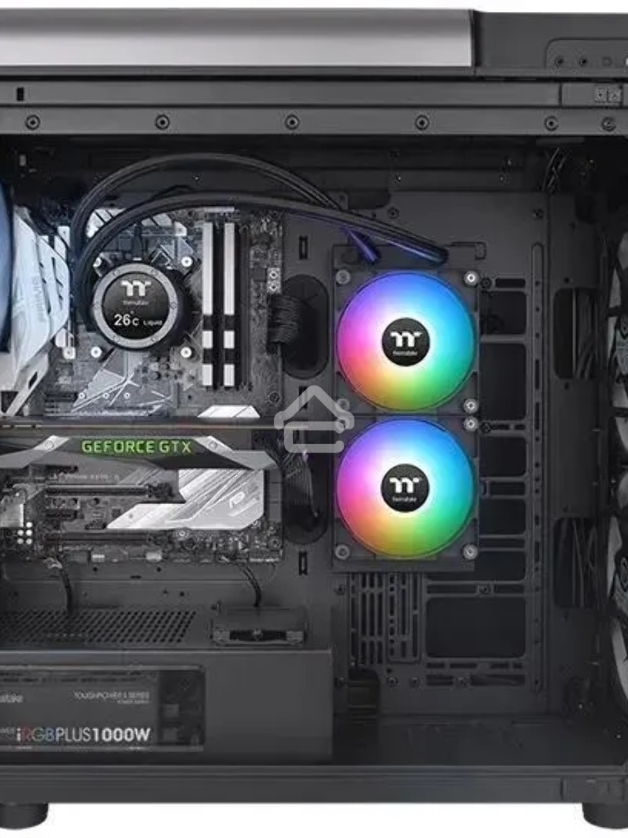 Система водяного охлаждения Thermaltake TH240 V2 Ultra ARGB Soc-AM5/AM4/1151/1200/1700 черный 4-pin 25.8dB Al+Cu LCD Ret (CL-W383-PL12SW-A)