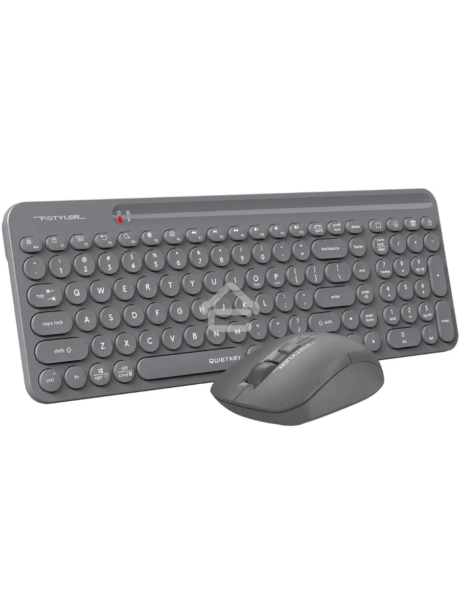Клавиатура + мышь A4Tech Fstyler FG3300 Air2 клав:серый мышь:серый USB беспроводная slim Multimedia