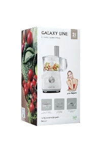 Кухонный комбайн Galaxy Line GL 2312, белый, пластиковая чаша 1,2 л, 1000 Вт, 2 скорости, импульсный режим