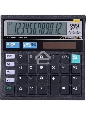 Калькулятор настольный Deli E39231 черный 12-разр.