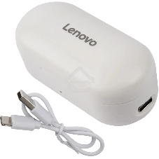 Гарнитура беспроводная LENOVO HT28, Bluetooth, вкладыши, белый