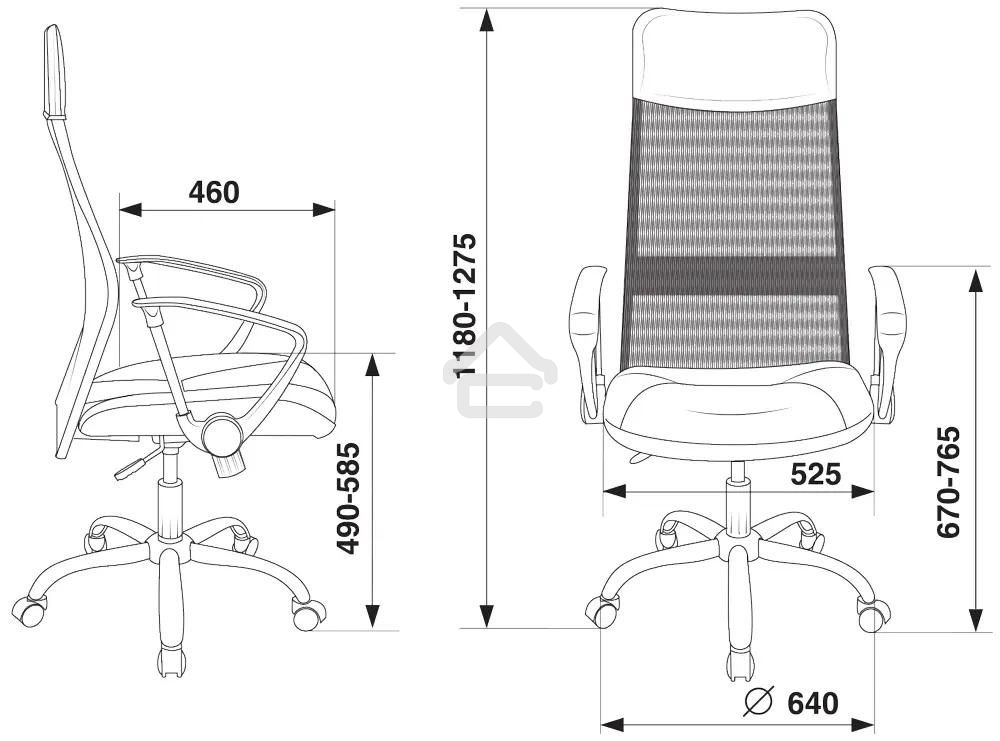 Кресло руководителя Бюрократ CH-600SL черный, искусст.кожа, сетка/ткань, крестовина металл хром
