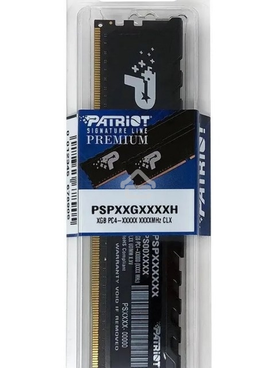 Оперативная память Patriot, DDR4, 16GB (1x16GB), 2400 MHz, CL17, DIMM, с радиатором, черный