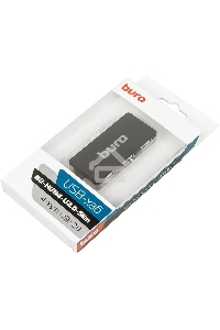 Разветвитель USB 2.0 Buro BU-HUB4-U2.0-Slim 4порт. черный