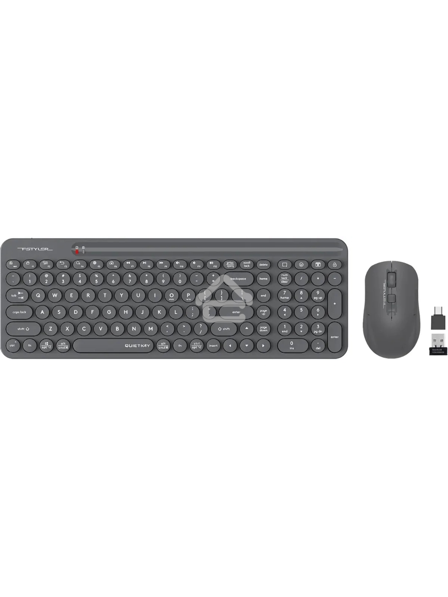Клавиатура + мышь A4Tech Fstyler FG3300 Air2 клав:серый мышь:серый USB беспроводная slim Multimedia